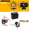 GENEROX Mini Dual Color Fog Light White Yellow Pack of 2