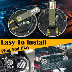 GENEROX Vibro DLX Horn Set for Car & Bike – 110mm Dual Tone Super Loud | Chrome Grill Design | 12V Universal (Set of 2)