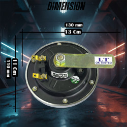 GENEROX Vibro DLX Horn Set for Car & Bike – 110mm Dual Tone Super Loud | Chrome Grill Design | 12V Universal (Set of 2)