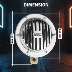 GENEROX Diamond 110mm Chrome Horn | Dual Tone Car & Bike