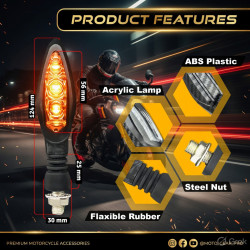 GENEROX KTM Carbon Fiber OEM Style 3 LED Indicator for Universal Bike