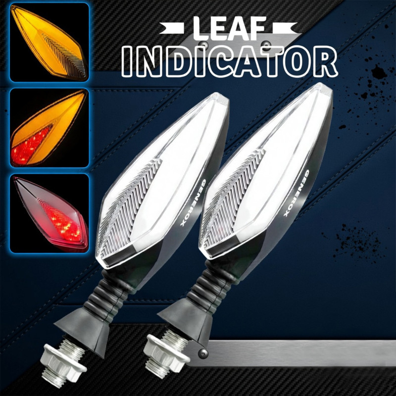 GENEROX RedLeaf Dual Color LED Bike Indicator Red Yellow