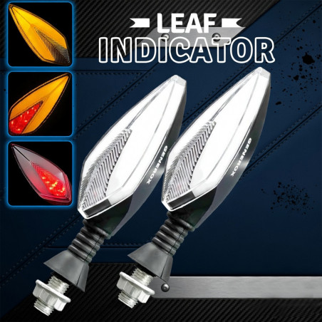 GENEROX RedLeaf Dual Color LED Bike Indicator (Red & Yellow) Universal Fit