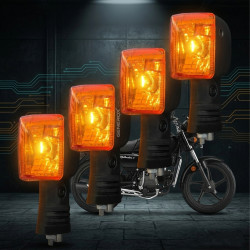 GENEROX Splendor Plus Orange Glass Indicator for Bike