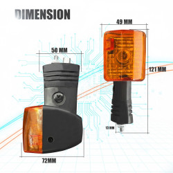 GENEROX Splendor Plus Orange Glass Bike Indicator