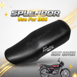 GENEROX Seat Cover for Hero Splendor BS6 | PU Leather Bike Seat Cover