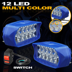 GENEROX 12 LED Super Bright Universal Fog Light for Bike & Car with Multi Mode Lighting