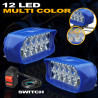 GENEROX 12 LED Super Bright Universal Fog Light for Bike & Car with Multi Mode Lighting