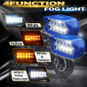 GENEROX 12 LED Super Bright Universal Fog Light for Bike & Car with Multi Mode Lighting