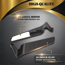GENEROX Universal Bike Wing Mirror HD 360° Rotation
