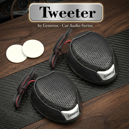 GENEROX Oval Car Tweeter Speaker | Universal High Performance Audio Tweeter