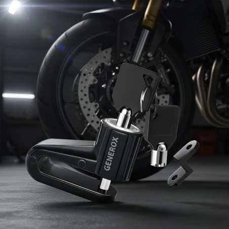 GENEROX Universal Bike Disc Lock with 2 Keys (Black)