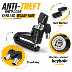 GENEROX Universal Bike Disc Lock with 2 Keys