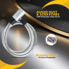 Generox Steel Cable Lock with Black PVC Coating for Bike