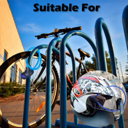 GENEROX Blue Cable Bike Lock with Push Lock & Two Keys