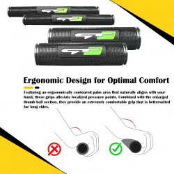 GENEROX GT Handle & Clutch Grips Set | Universal Anti-Slip Rubber Grips for Bike & Scooty