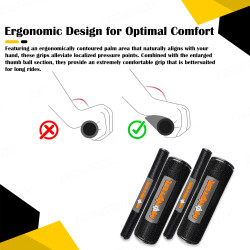 GENEROX Monster Handle & Clutch Grip Set | Universal Anti-Slip Rubber Grips for Bike & Scooty