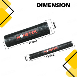 GENEROX Monster Handle & Clutch Grip Set | Universal Anti-Slip Rubber Grips for Bike & Scooty