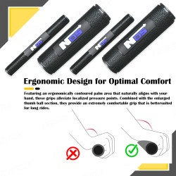 GENEROX NOS Handle & Clutch Grip Set | Universal Anti-Slip Rubber Grips for Bike & Scooty