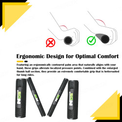 GENEROX NOS Handle & Clutch Grip Set | Universal Anti-Slip Rubber Grips for Bike & Scooty