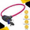 GENEROX Blue Cable Bike Lock with Push Lock & Two Keys