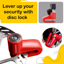 GENEROX Universal Bike Disc Lock with 2 Keys (Black)