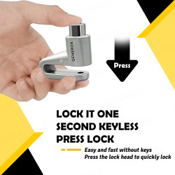 GENEROX Universal Bike Disc Lock with 2 Keys (Black)