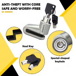 GENEROX Universal Bike Disc Lock with 2 Keys