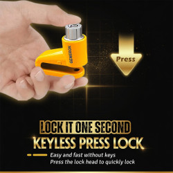 GENEROX Universal Bike Disc Lock with 2 Keys (Black)