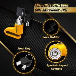 GENEROX Universal Bike Disc Lock with 2 Keys (Black)