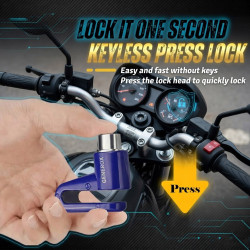 GENEROX Universal Bike Disc Lock with 2 Keys (Black)