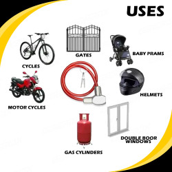 GENEROX Steel Cable Lock with Star Key for Bike (Two Keys)