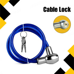 GENEROX Steel Cable Lock with Star Key for Bike (Two Keys)