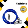 GENEROX Heavy Duty Steel Cable Lock with Star Key (Two Keys) for Bike