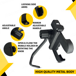 GENEROX Mirror Mount Mobile Holder Bike