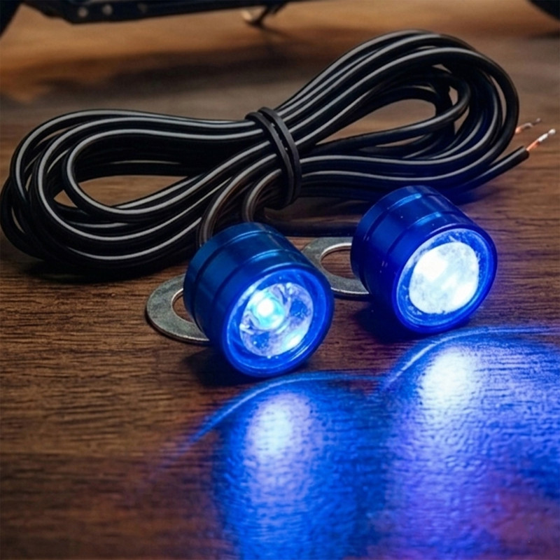 GENEROX Red & Blue LED Strobe Light | Flasher Light for Bike & Scooty