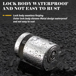 GENEROX Heavy Duty Silver Disc Lock with 2 Keys | Premium Push Lock Security for Bike