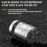 GENEROX Heavy Duty Silver Disc Lock with 2 Keys | Premium Push Lock Security for Bike