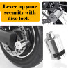 GENEROX Heavy Duty Silver Disc Lock with 2 Keys | Premium Push Lock Security for Bike