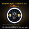 GENEROX Skull LED Headlight 7 Inch DRL Thar Bullet