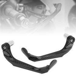 GENEROX Carbon CNC Lever Guard | Premium Brake & Clutch Protection for Bike (Black & Silver)