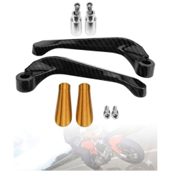 GENEROX Carbon CNC Lever Guard | Premium Brake & Clutch Protection for Bike (Black & Silver)