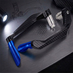 GENEROX Carbon CNC Lever Guard | Premium Brake & Clutch Protection for Bike (Black & Silver)