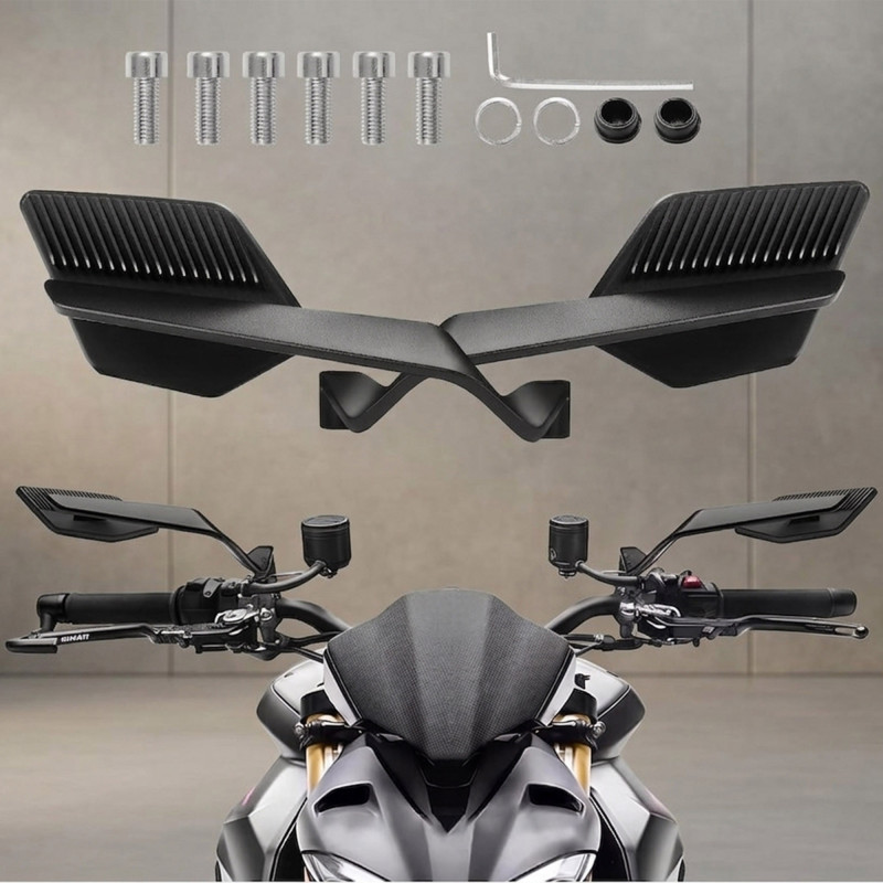 GENEROX Wing Mirror Black Bike Rider