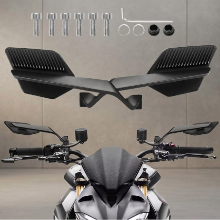 GENEROX Wing Mirror Black Bike Rider