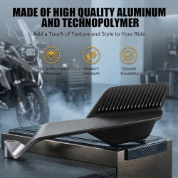 GENEROX Rider Pro Wing Mirror | Premium Black Metal Bike Mirror with Aerodynamic Design