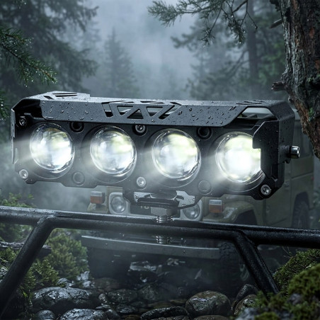 GENEROX 4 Lens LED Fog Light Bike Car