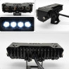 GENEROX 4 Lens LED Fog Light with Dual Color & Flasher Mode | Premium Metal Light for Bike & Car