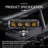 GENEROX 4 Lens LED Fog Light Bike Car