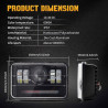 GENEROX Multi-Function LED Headlight for Splendor | Premium Glass & Metal Headlight with Multi Color Modes